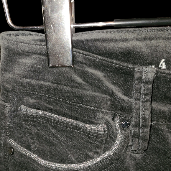 White House Black Market Velvet Black Pants the Skinny size 4 pants NWT - Picture 3 of 5